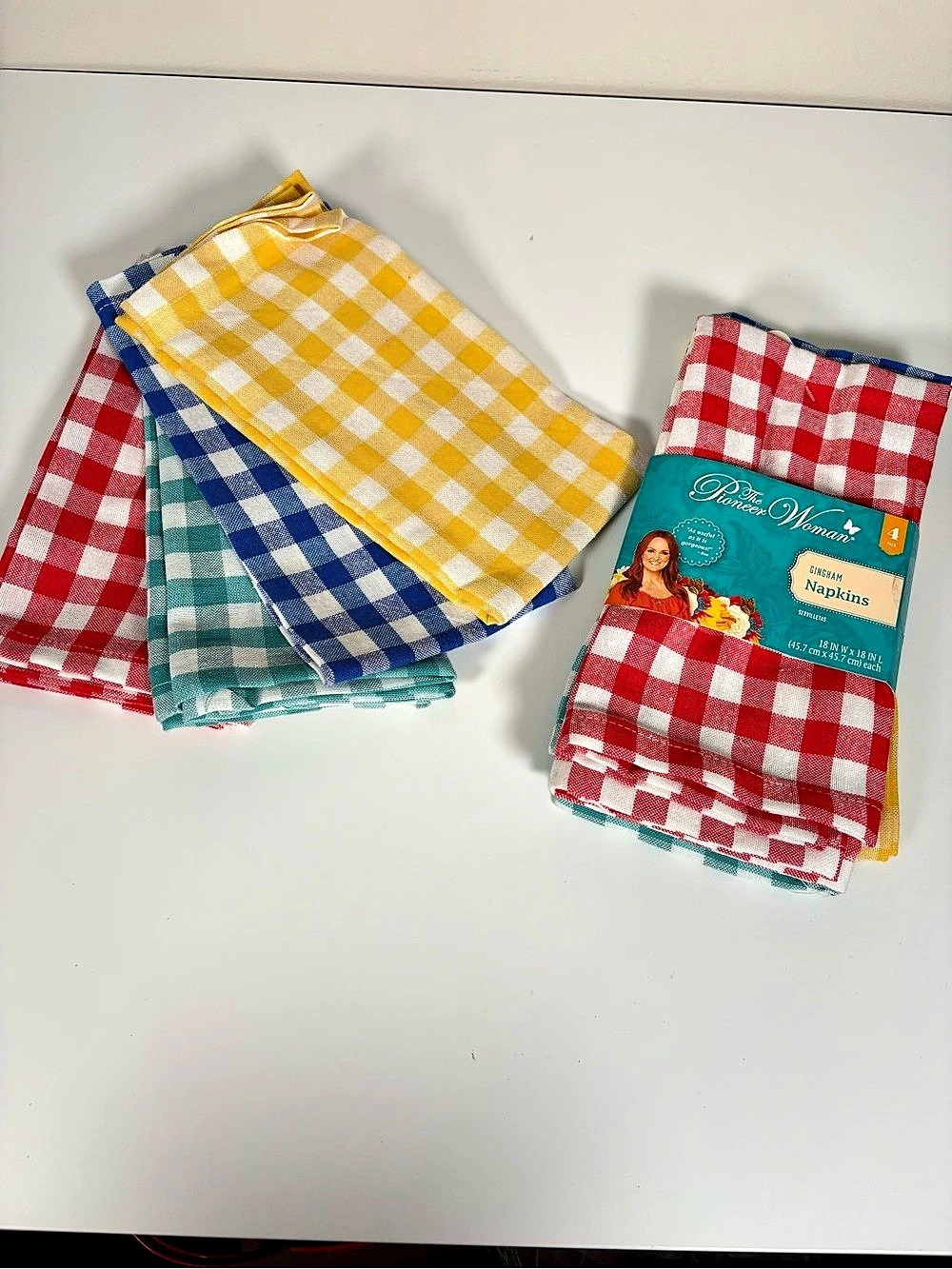 The Pioneer Woman Gingham Napkins Set of 8